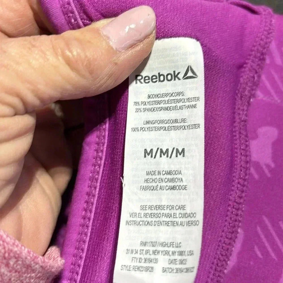 Reebok High Impact Wide racerback,scoop neck,removable pads,full coverage,Logo - Picture 6 of 6